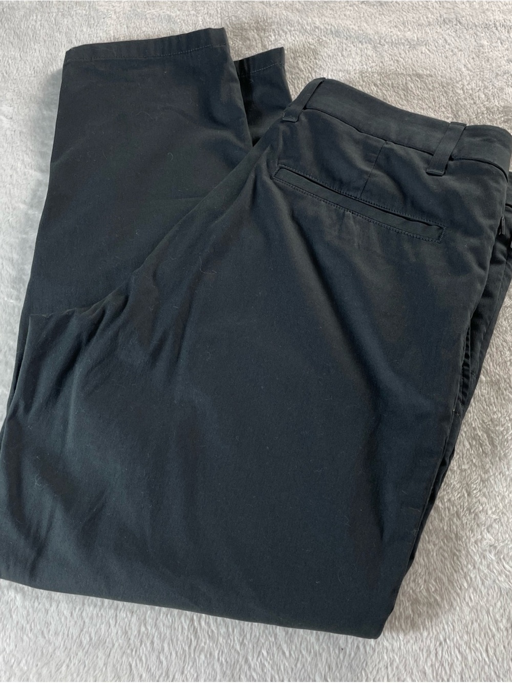 Birddogs Mens Black Chino Pants Flat Front Stretch Cotton Blend Size 34x28